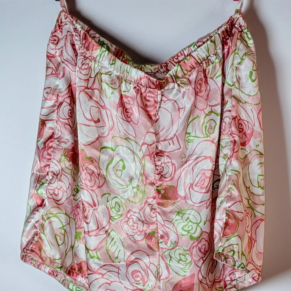 Pink Rose Satin Cami & Shorts Set - Picture 8 of 12